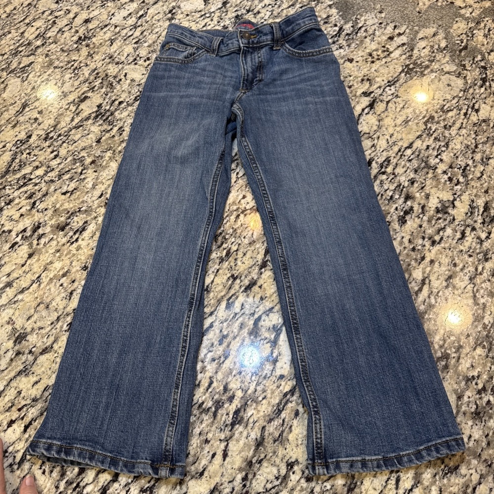 Wrangler Jeans Youth Blue Classic Boot Denim Pants Western Kid 10 R Adjustable